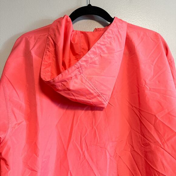 Champion Pink Packable Windbreaker Jacket Water Resistant Mirrored Logo Size M - Picture 11 of 13